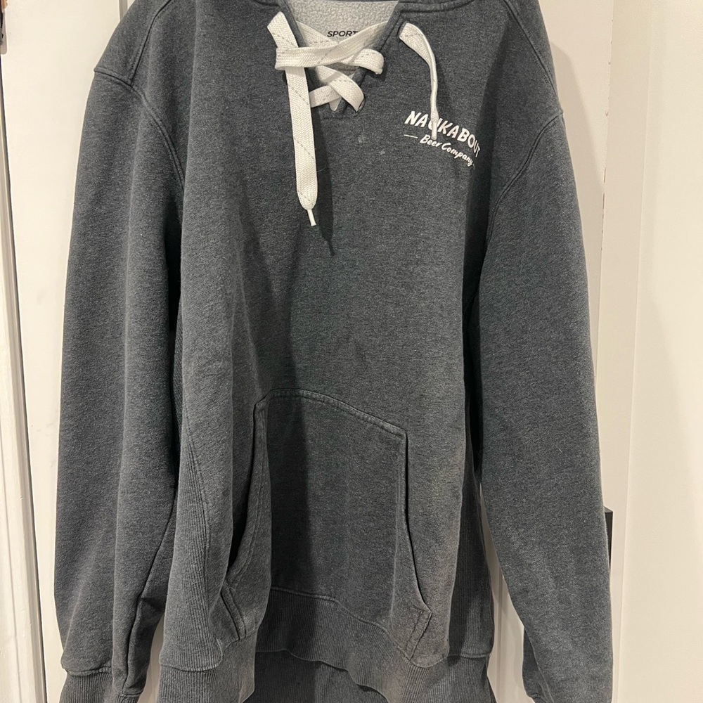 Sport-Tek Charcoal Lace-Up Men's Sweater